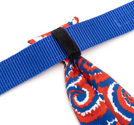 Show full view: The Worthy Dog Kaleidoscope Dog & Cat Neck Tie, Red/White/Blue, Large slide 4 of 4