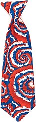 The Worthy Dog Kaleidoscope Dog & Cat Neck Tie, Red/White/Blue, Small