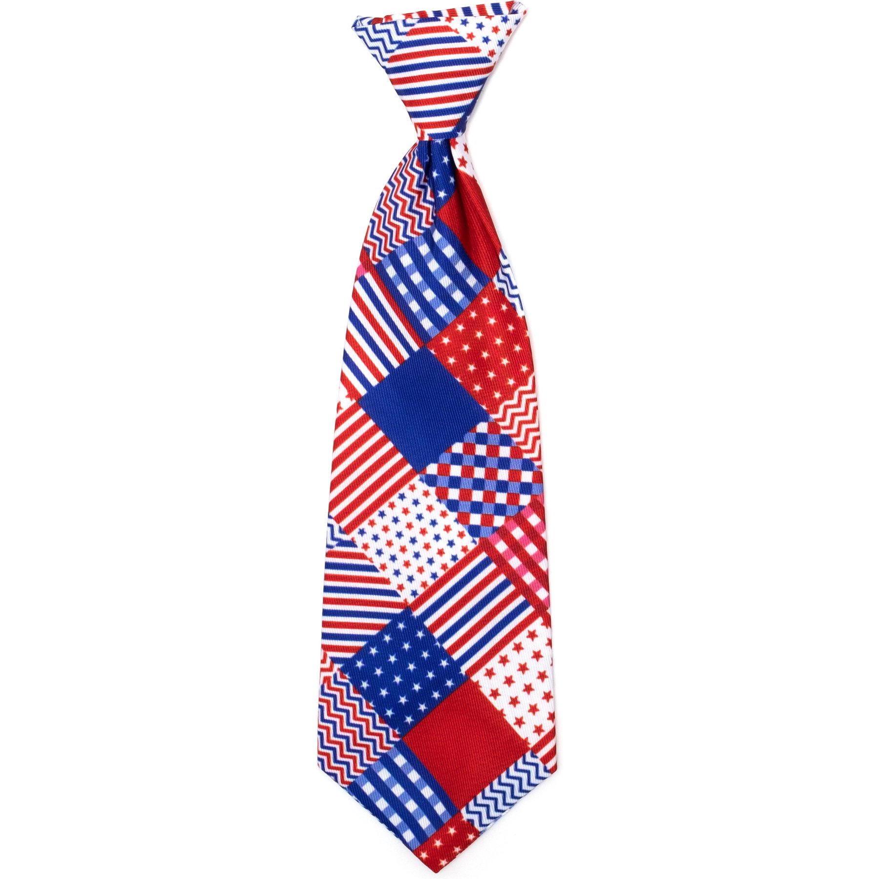 The Worthy Dog Americana Dog & Cat Neck Tie, Red/White/Blue, Small
