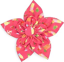 The Worthy Dog Summer Cheer Flower Dog & Cat Collar Accessory, Fuchsia, Small slide 1 of 3