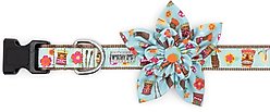 The Worthy Dog Tiki Time Flower Dog & Cat Collar Accessory, Blue, Small slide 2 of 4