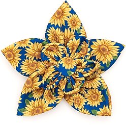 The Worthy Dog SunFlower Dog & Cat Collar Accessorys Flower Dog & Cat Collar Accessory, Blue, Small