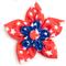 Show in main carousel: The Worthy Dog Stars Flower Dog & Cat Collar Accessory, Red/Navy, Small slide 1 of 3