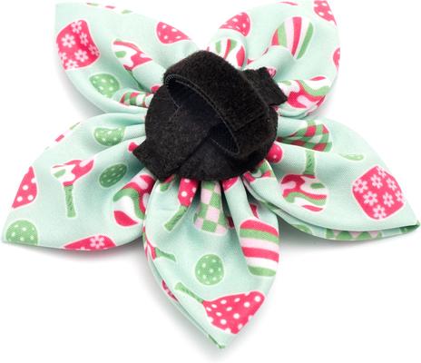 Show full view: The Worthy Dog Pickleball Flower Dog & Cat Collar Accessory, Pink, Large slide 5 of 5