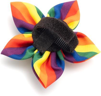 Show full view: The Worthy Dog Rainbow Flower Dog & Cat Collar Accessory, Multicolored, Large slide 3 of 3