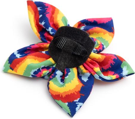 Show full view: The Worthy Dog Kaleidoscope Flower Dog & Cat Collar Accessory, Multicolored, Small slide 3 of 3