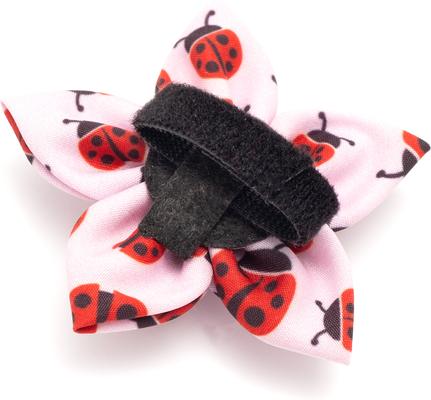 Show full view: The Worthy Dog Ladybugs Flower Dog & Cat Collar Accessory, Pink, Large slide 4 of 5