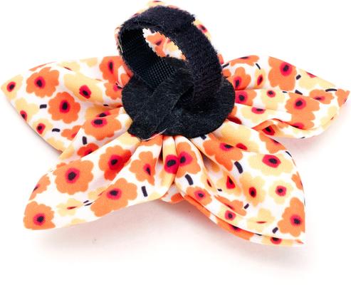 Show full view: The Worthy Dog Fleurs Flower Dog & Cat Collar Accessory, Yellow, Small slide 2 of 3