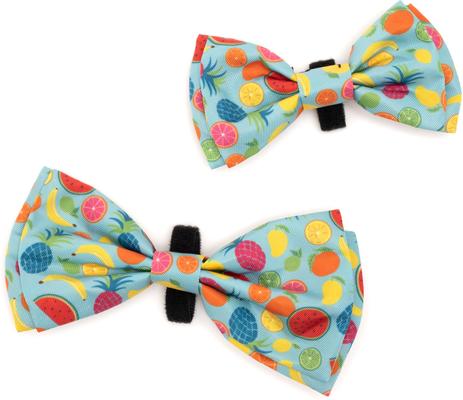 Show full view: The Worthy Dog Tutti Frutti Dog Bow Tie, Blue, Small slide 5 of 6
