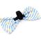 Show in main carousel: The Worthy Dog Stripe Rubber Duck Dog Bow Tie, Light Blue/White, Large slide 3 of 3
