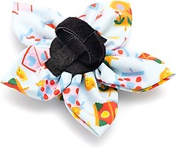 The Worthy Dog Birdhouses Flower Dog & Cat Collar Accessory, Blue, Small slide 2 of 4