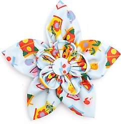 The Worthy Dog Birdhouses Flower Dog & Cat Collar Accessory, Blue, Small