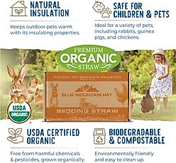 Blue Mountain Hay Organic Straw Small Pet Bedding, 5-lb slide 2 of 4