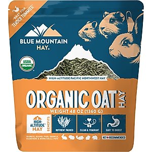 Blue Mountain Hay Small Animal Food High Altitude Organic Oat Hay Small Animal Food, 48-oz