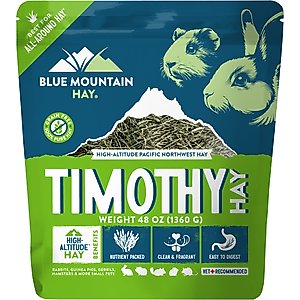 Blue Mountain Hay Small Animal Food High Altitude Timothy Hay Small Animal Food, 48-oz