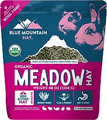 Blue Mountain Hay Small Animal Food High Altitude Organic Meadow Hay Small Animal Food, 48-oz