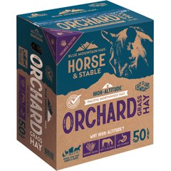 Blue Mountain Hay High Altitude Orchard Grass Hay Easy Flake Box Horse Feed, 50-lb