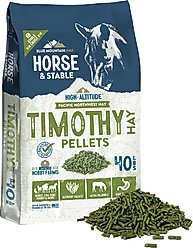Blue Mountain Hay High Altitude Timothy Hay Pellets Horse Feed, 40-lb