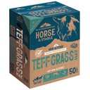 Blue Mountain Hay High Altitude Teff Grass Hay Easy Flake Box Horse Feed, 50-lb