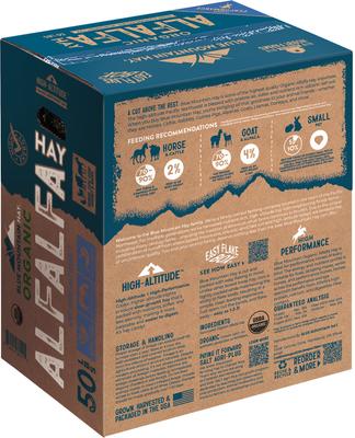 Show full view: Blue Mountain Hay High Altitude Organic Alfalfa Hay Easy Flake Box Horse Feed, 50-lb slide 7 of 9
