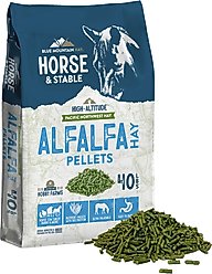 Blue Mountain Hay High Altitude Alfalfa Hay Pellets Horse Feed, 40-lb