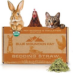 Blue Mountain Hay Organic Straw Small Pet Bedding, 5-lb