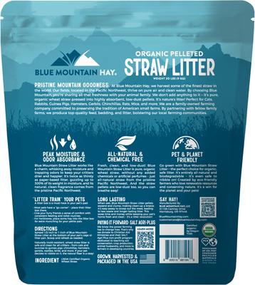 Show full view: Blue Mountain Hay Organic Wheat Straw Small Pet Litter, 20-lb slide 7 of 7