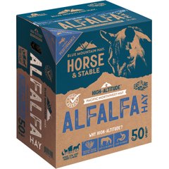 Blue Mountain Hay High Altitude Alfalfa Hay Easy Flake Box Horse Feed, 50-lb