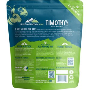 Blue Mountain Hay Small Animal Food High Altitude Timothy Hay Small Animal Food, 24-oz