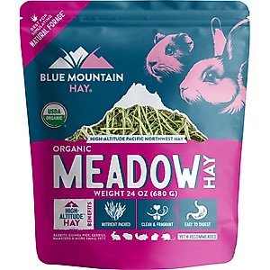 Blue Mountain Hay Small Animal Food High Altitude Organic Meadow Hay Small Animal Food, 24-oz