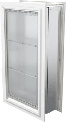 Show full view: Endura Flap Double Flap Wall Mount Dog & Cat Door, X-Large, White slide 2 of 9
