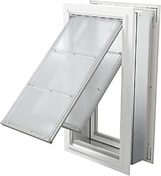 Endura Flap Double Flap Wall Mount Dog & Cat Door, X-Large, White
