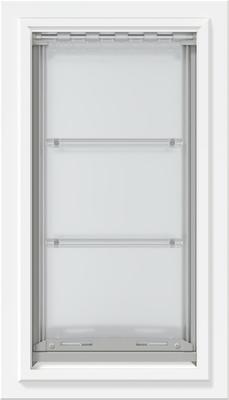 Show full view: Endura Flap Double Flap Wall Mount Dog & Cat Door, Large, White slide 3 of 9