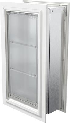 Show full view: Endura Flap Double Flap Wall Mount Dog & Cat Door, Large, White slide 2 of 9