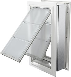 Endura Flap Double Flap Wall Mount Dog & Cat Door, Large, White