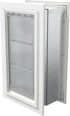 Show full view: Endura Flap Double Flap Wall Mount Dog & Cat Door, Medium, White slide 2 of 9