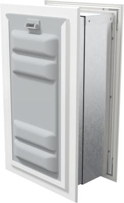 Show full view: Endura Flap Double Flap Wall Mount Dog & Cat Door, Medium, White slide 4 of 9