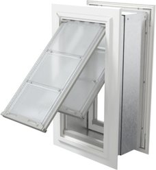 Endura Flap Double Flap Wall Mount Dog & Cat Door, Medium, White