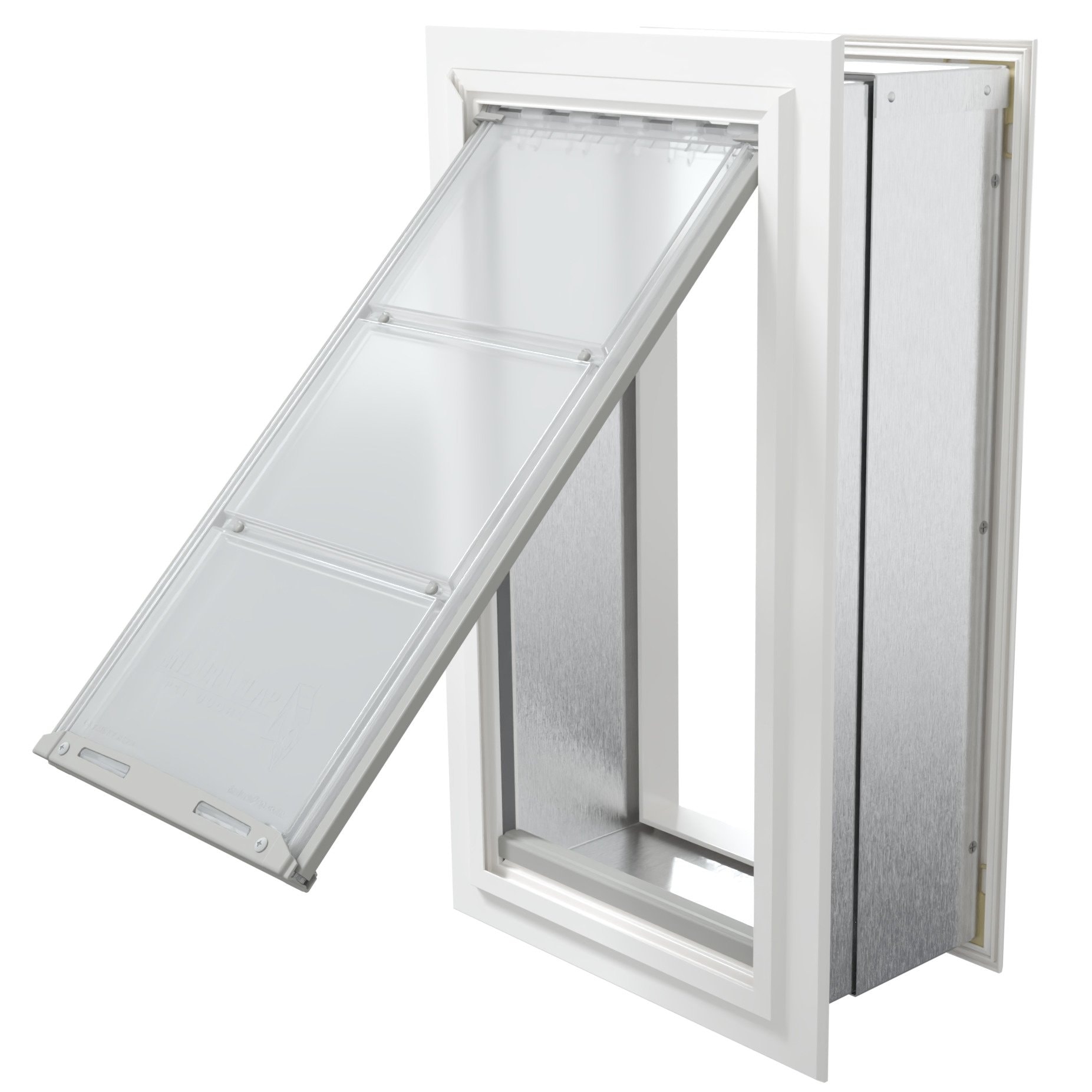 Single Flap Wall Mount Dog & Cat Door, Small, White