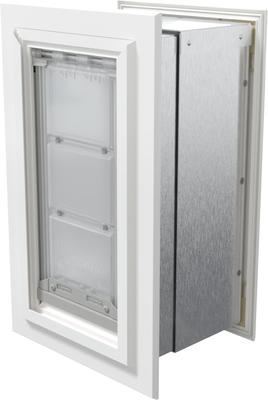 Show full view: Endura Flap Single Flap Wall Mount Dog & Cat Door, Small, White slide 3 of 9