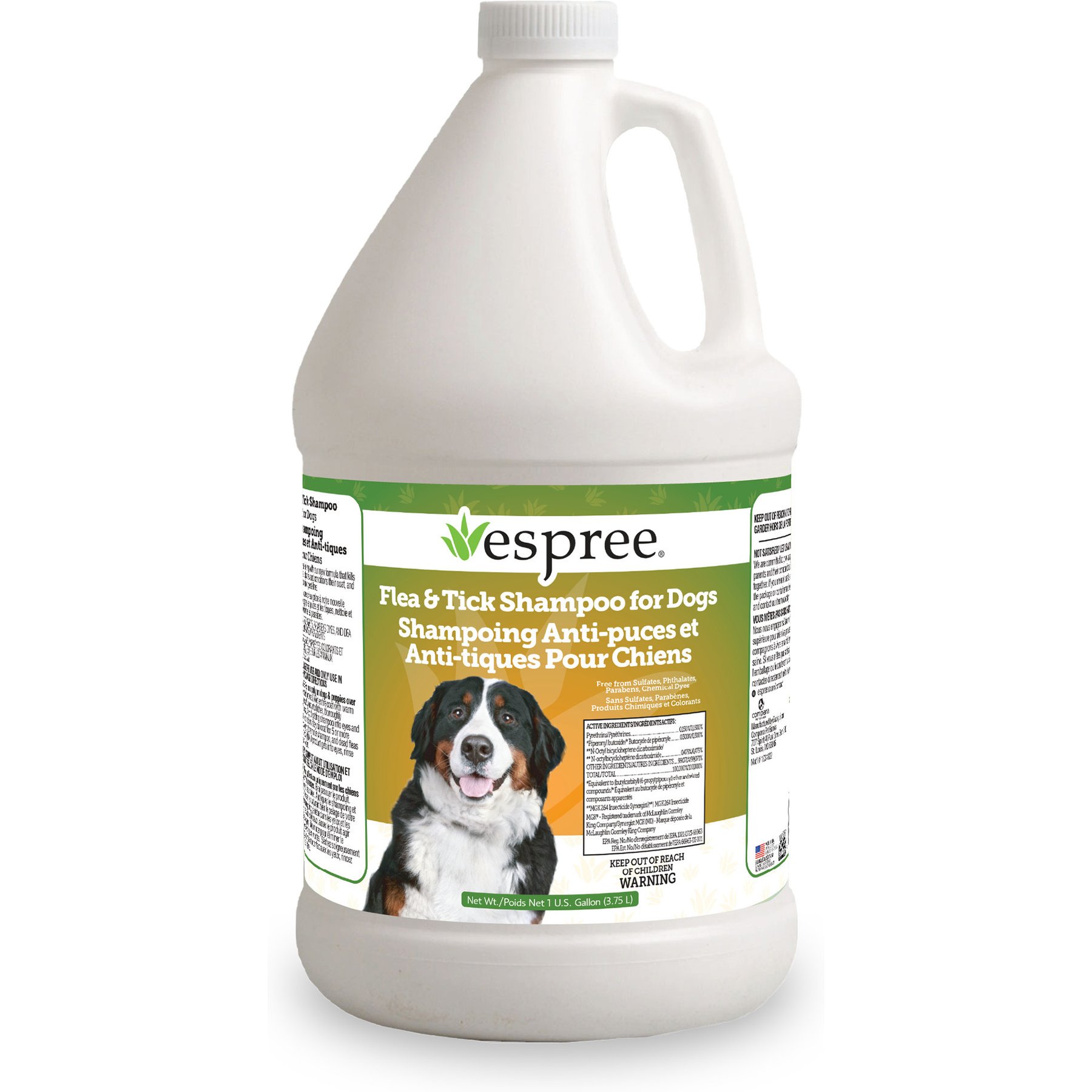 Espree Aloe Vera Flea & Tick Dog Shampoo, 1-gal bottle