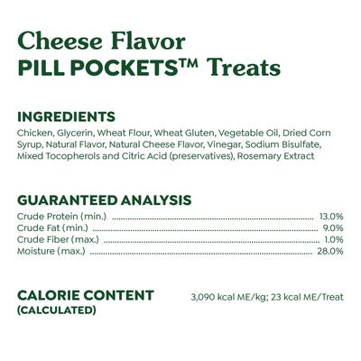 Show full view: Greenies Pill Pockets Cheese Flavor Natural Dog Treats, Capsule Size, 30 count slide 7 of 11