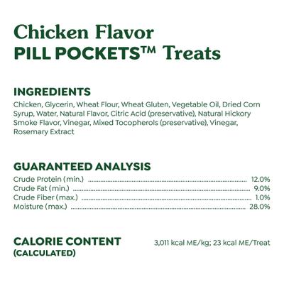 Greenies Pill Pockets Canine Chicken Flavor Dog Treats, Capsule Size