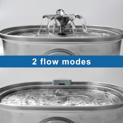 Show full view: PATPET Stainless Steel Flower Flow Automatic Cat Water Fountain, 108-fl oz slide 7 of 9