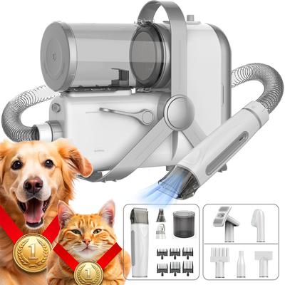 Show full view: LILIPRO Dog & Cat Grooming Kit with Clipper, Vacuum & Dryer, White slide 1 of 11