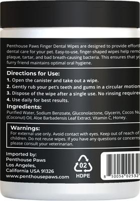 Show full view: Penthouse Paws Fresh Breath Dog & Cat Finger Dental Wipes, 50 count slide 3 of 8