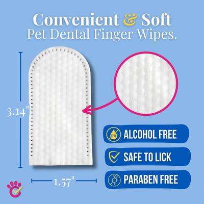 Show full view: Dr. Paws Peanut Butter Scented Dog Dental Finger Wipes, 50 count slide 5 of 6