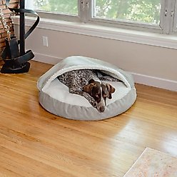 Snoozer Pet Products Microsuede Round Dog Bed, Marmot Storm, Large