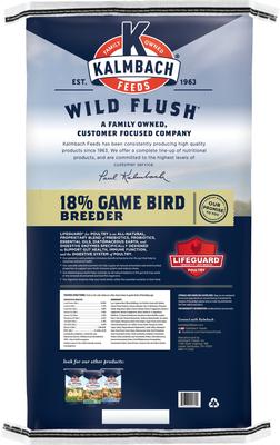 Show full view: Kalmbach Feeds Wild Flush 18% Game Bird Breeder Poultry Feed, 50-lb bag slide 2 of 5