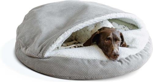 Show full view: Snoozer Pet Products Microsuede Round Dog Bed, Marmot Storm, Large slide 6 of 6